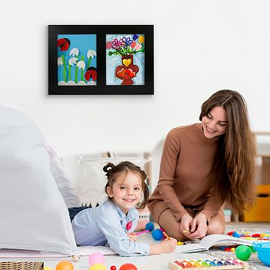 Americanflat 2-Opening 8.5" x 11" Slide-In Collage Kids Art Frame