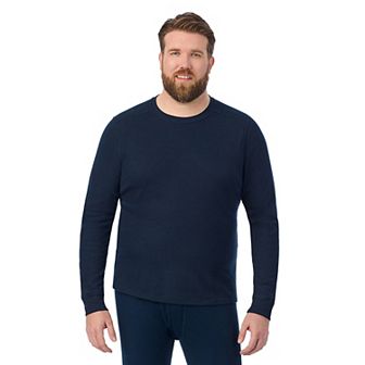 Big & Tall Cuddl Duds® Midweight Waffle Thermal Performance Base Layer Crew Top