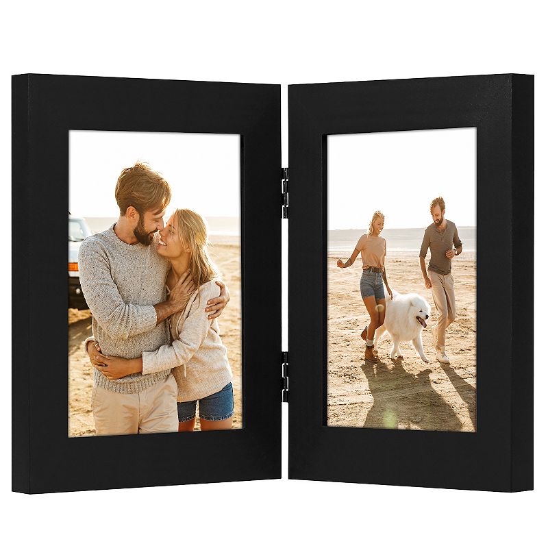 Americanflat Folding Hinged Picture Frame, Black