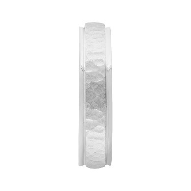 AXL Sterling Silver Hammered Finish 5 mm Men's Band