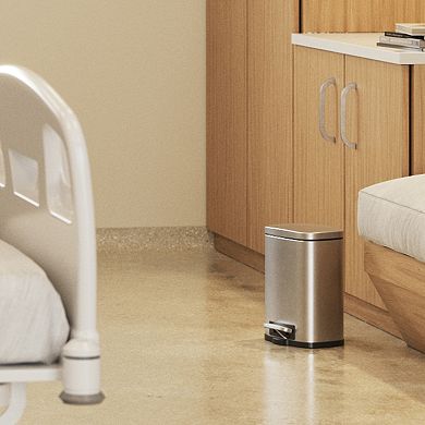 HLS Commercial 1.3 Gallon / 5-Liter Fire Resistant Step Trash Can