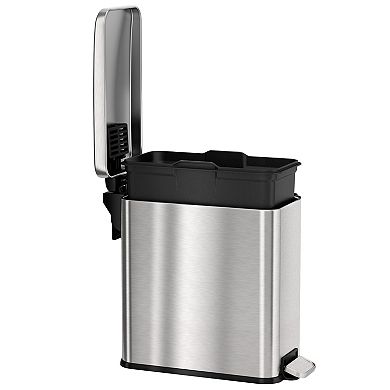 HLS Commercial 3-Gallon / 11.4-Liter Fire Resistant Step Trash Can
