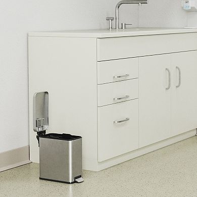 HLS Commercial 3-Gallon / 11.4-Liter Fire Resistant Step Trash Can