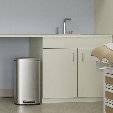 HLS Commercial 8-Gallon / 30-Liter Fire Resistant Step Trash Can