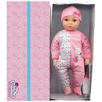 New Adventures Little Darlings: 19" Cuddle Baby & Pink Kitty Set