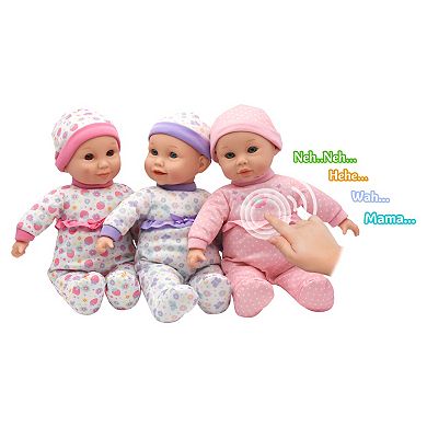 New Adventures Cuddle Kids: 14" Lovable Triplets Dolls