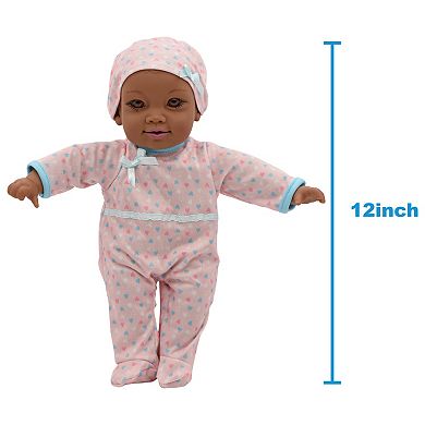New Adventures Little Darlings: 12" Crib Time Fun Baby Doll & Accessories