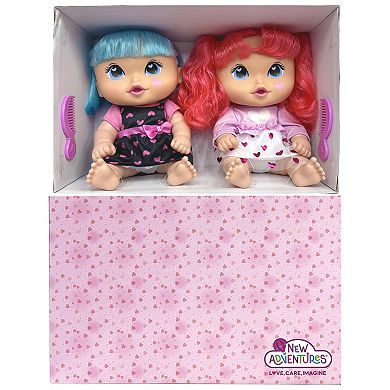 New Adventures Cuddle Kids: 11" 2-Pack Yummy Hearts Dolls