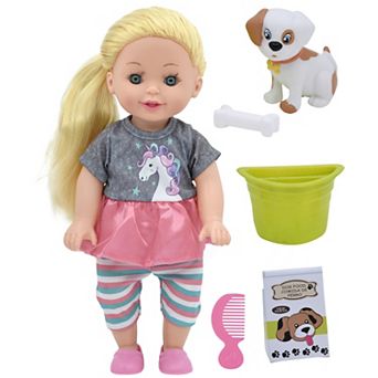 New Adventures Lil Tots: 14" Doll Talking Pet Grooming Playset