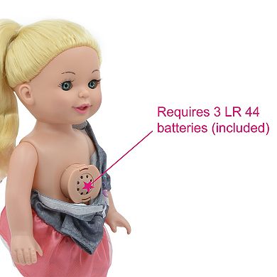 New Adventures Lil Tots: 14" Doll Talking Pet Grooming Playset