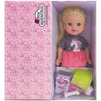 New Adventures Lil Tots: 14" Doll Talking Pet Grooming Playset