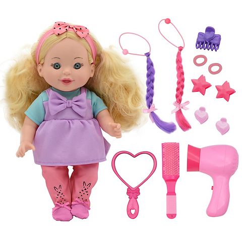 Детские куклы New Adventures Lil Tots: 14" Doll Talking Hair Styling Set