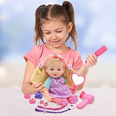 New Adventures Lil Tots: 14" Doll Talking Hair Styling Set
