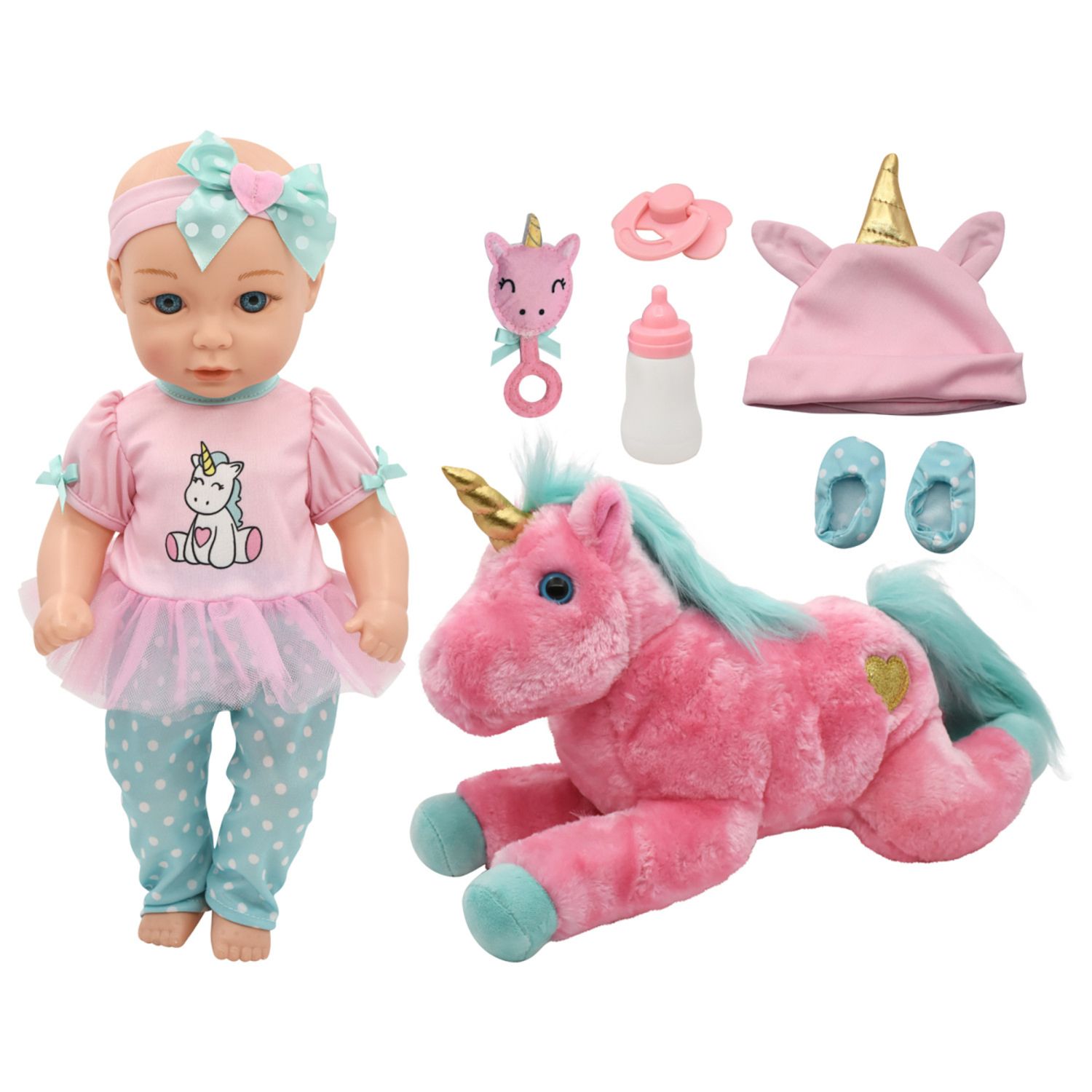 Детские куклы New Adventures Little Darlings: 15" Hop On Baby Set — фото 1