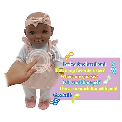 New Adventures Little Darlings: 18"/12" Sweet Sisters Dolls AA Bunny Set