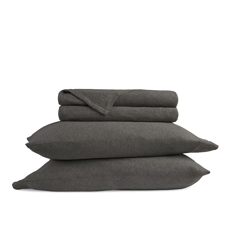 Home Collection Ultra Soft Cotton Jersey Sheet Set, Gray