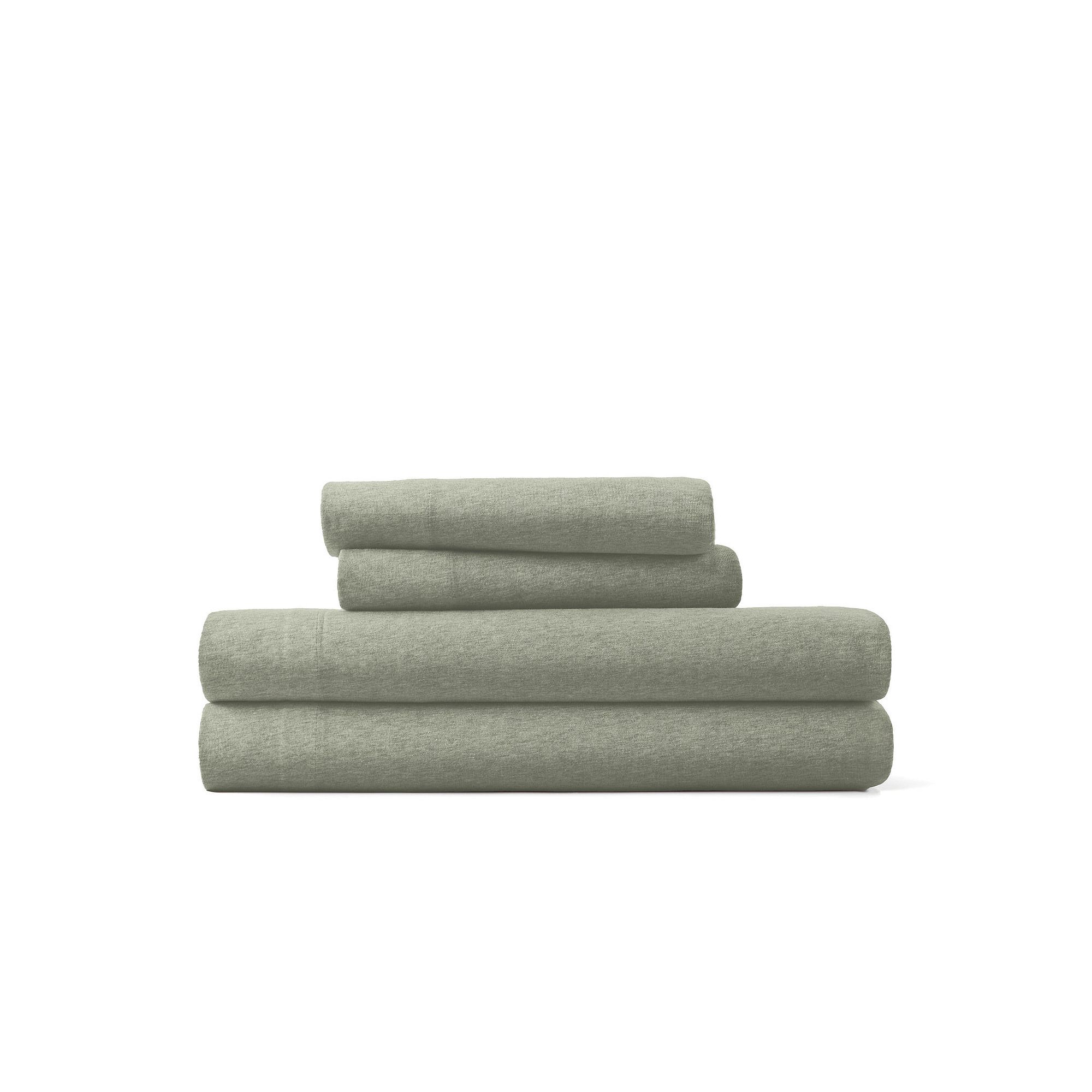 Home Collection Ultra Soft Cotton Jersey Sheet Set, Green