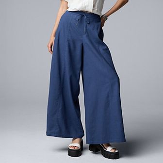 Petite Simply Vera Vera Wang Wide Leg Linen Pants