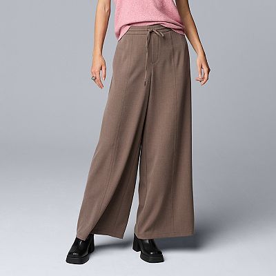 Petite Simply Vera Vera Wang Wide Leg Linen Pants