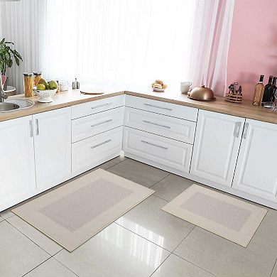 SUPERIOR Troy 2-Piece Plush Non-Slip Bath Rug Set