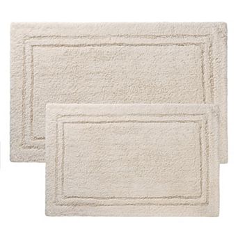 SUPERIOR Solid Non-Slip 2 pc Bath Rug Set