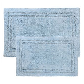 SUPERIOR Solid Non-Slip 2 pc Bath Rug Set