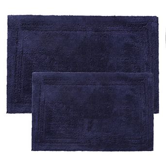 SUPERIOR Solid Non-Slip 2 pc Bath Rug Set
