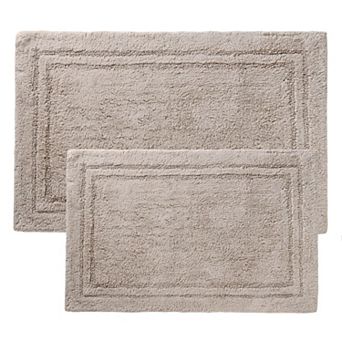 SUPERIOR Solid Non-Slip 2 pc Bath Rug Set