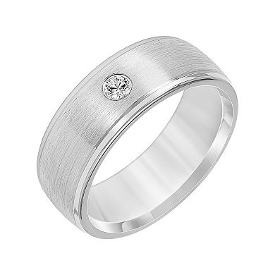 AXL 1/10 Carat T.W. Diamond Cobalt 8 mm Comfort Fit Men's Band