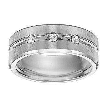 AXL 1/6 Carat T.W. Diamond Cobalt 8 mm Comfort Fit Men's Band