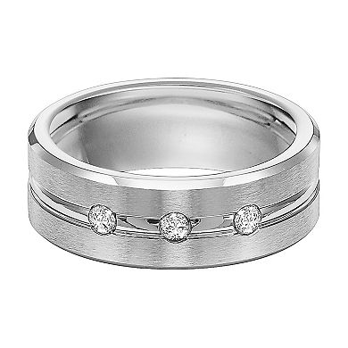 AXL 1/6 Carat T.W. Diamond Cobalt 8 mm Comfort Fit Men's Band