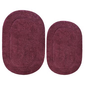 SUPERIOR 2-Pack Non-Slip Oval Bath Rug Set