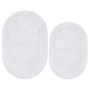 SUPERIOR 2-Pack Non-Slip Oval Bath Rug Set