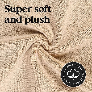 SUPERIOR 2 Pc Eco-Friendly Cotton Textured Stripes Bath Mat Set