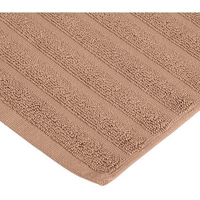 SUPERIOR 2-pc. Cotton Textured Striped Bath Mat Set