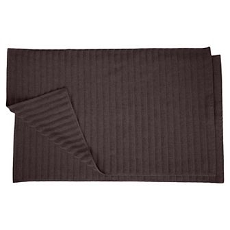 SUPERIOR 2 pc Cotton Textured Striped Bath Mat Set