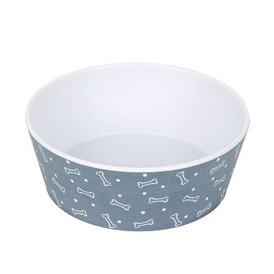 SportPet Blue Bone Print Pet Bowl