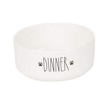 SportPet White Paw Print Dinner Pet Bowl