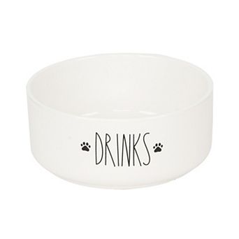 SportPet White Paw Print Dinner Pet Bowl