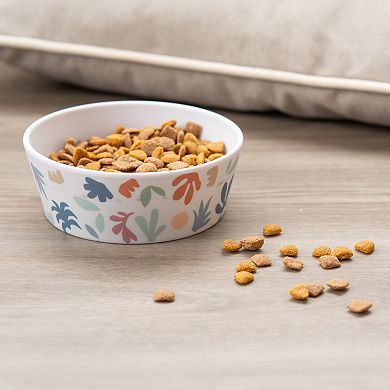 SportPet White Natural Abstract Pet Bowl