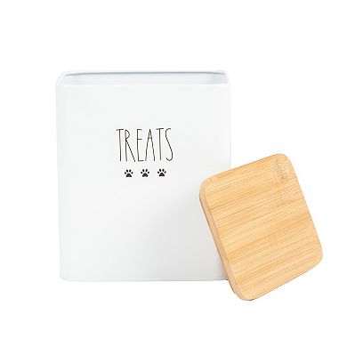 SportPet White Lid Treat Storage Tin