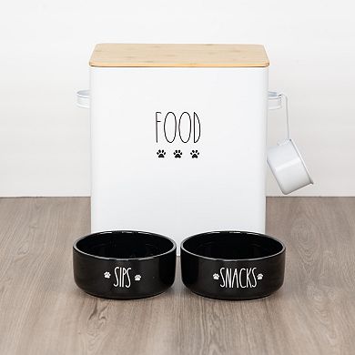 SportPet White Lid Food Storage Tin