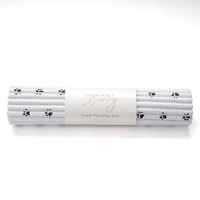 SportPet Multi-Colored Paw Print Foam Feeding Mat