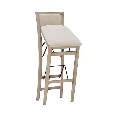 Linon Keira Pad Back Folding Barstool