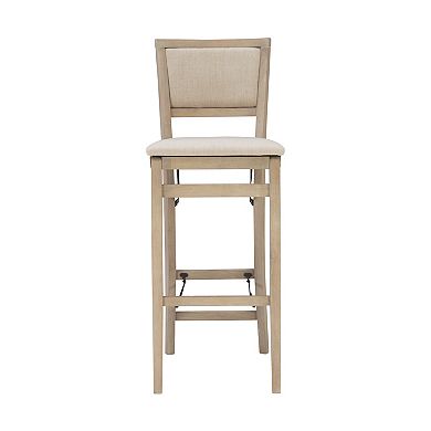 Linon Keira Pad Back Folding Barstool