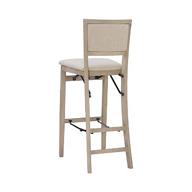 Linon Keira Pad Back Folding Barstool