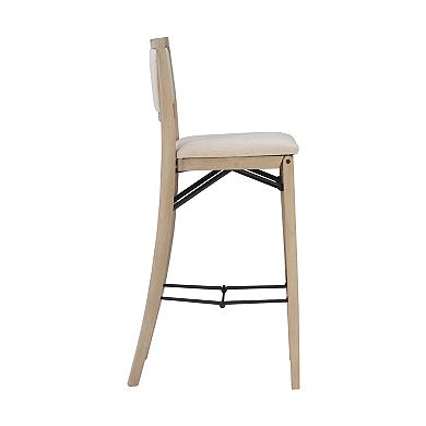 Linon Keira Pad Back Folding Barstool