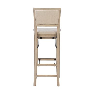 Linon Keira Pad Back Folding Barstool