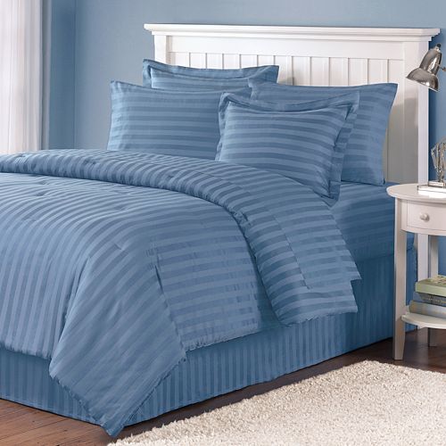 Croft Barrow 300 Thread Count Damask Striped Comforter Set