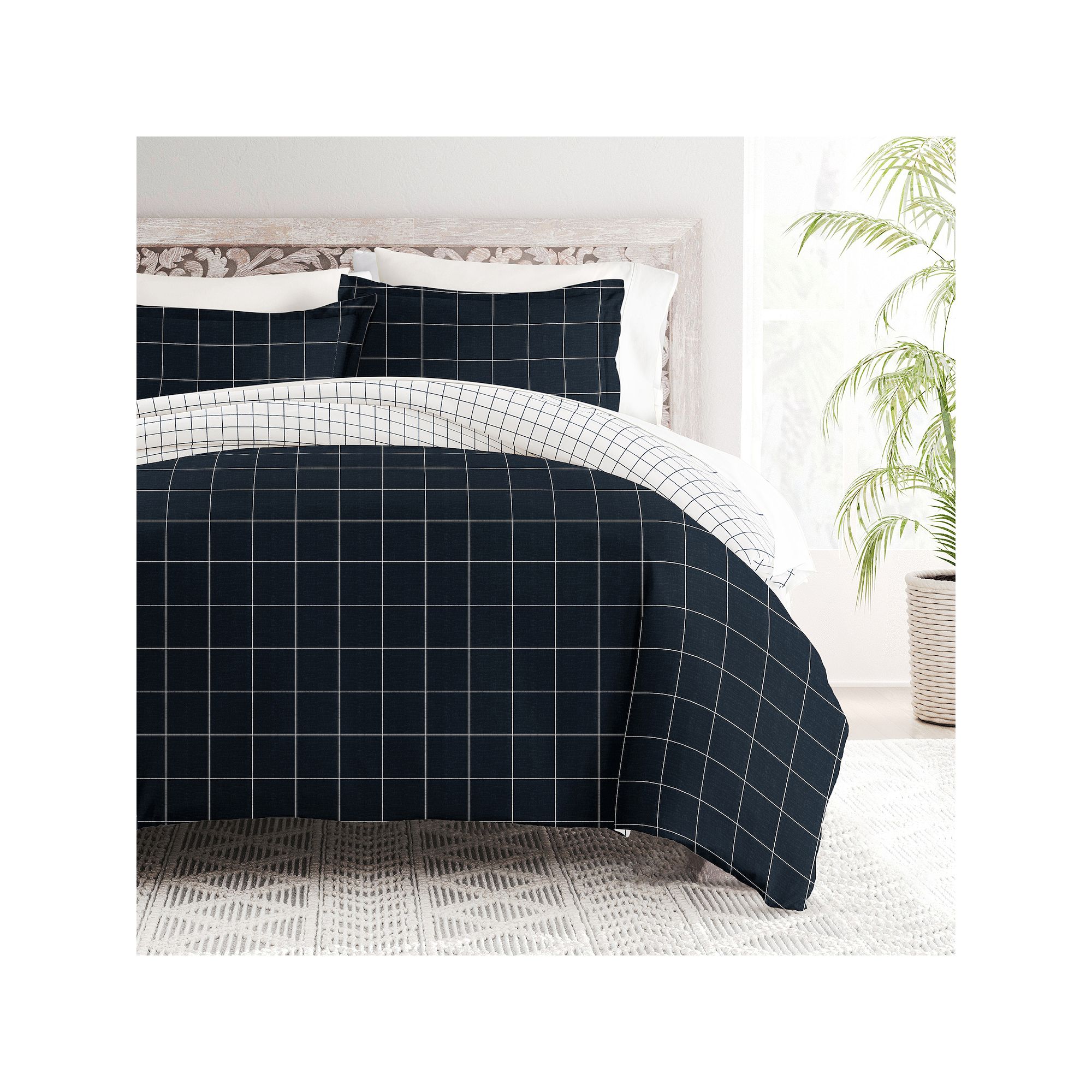 Home Collection Ultra Soft Reversible Patterned Duvet Cover Set, Rustic Win